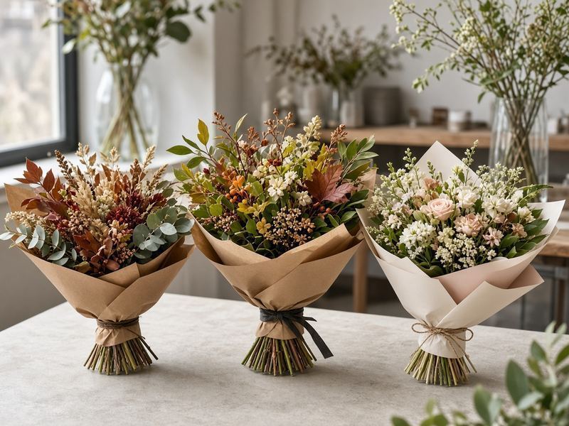 Seasonal bouquets at Azureblush Atelier
