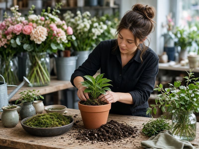 Plant care bar at Azureblush Atelier